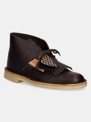 Clarks Originals trzewiki skórzane Desert Boot męskie kolor brązowy 26183082