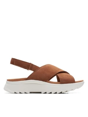 Clarks Sandały DashLite Wish 26171950 Brązowy