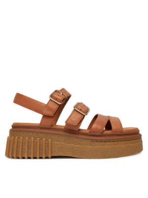 Clarks Sandały Evamar Strap 26185889 Brązowy