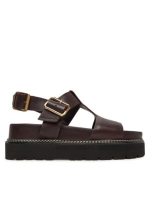 Clarks Sandały Orianna Sky 26181455 Bordowy