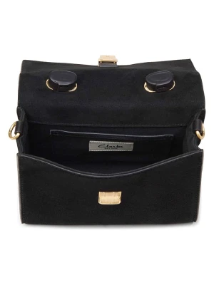 Clarks Skórzana torebka "Roslyn Ritzy" w kolorze czarnym - 18 x 15 x 6, 5 cm rozmiar: onesize