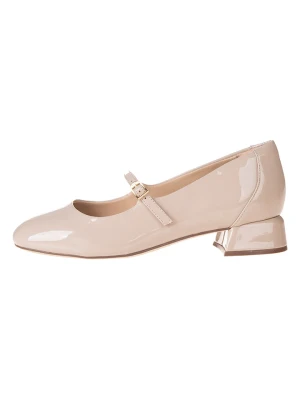 Clarks Skórzane baleriny "Daiss30" w kolorze beżowym z paskiem rozmiar: 37