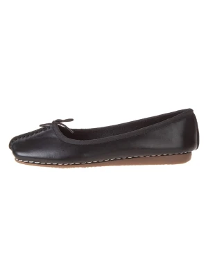 Clarks Skórzane baleriny "Freckle Ice" w kolorze czarnym rozmiar: 37
