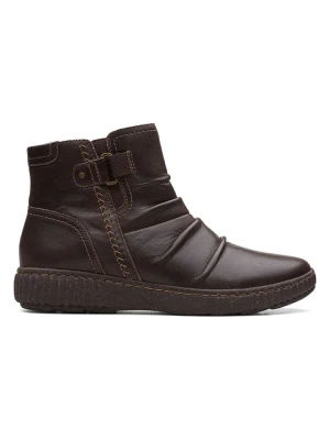 Clarks Skórzane botki "Caroline Orchid" w kolorze brązowym rozmiar: 38