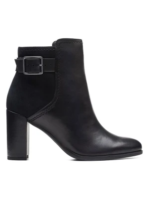 Clarks Skórzane botki "Freva 85" w kolorze czarnym rozmiar: 39,5