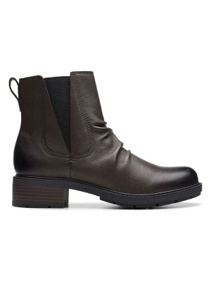 Clarks Skórzane botki "Hearth Rose" w kolorze brązowym rozmiar: 37,5