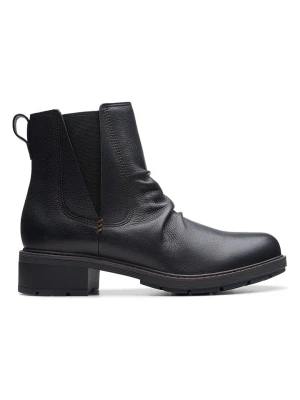 Clarks Skórzane botki "Hearth Rose" w kolorze czarnym rozmiar: 39,5
