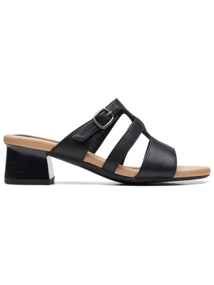 Clarks Skórzane klapki "Desirae Palm" w kolorze czarnym rozmiar: 38
