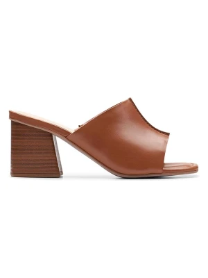 Clarks Skórzane klapki "Siara65" w kolorze jasnobrązowym rozmiar: 41