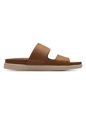 Clarks Skórzane klapki "Sunder Coast" w kolorze jasnobrązowym rozmiar: 46