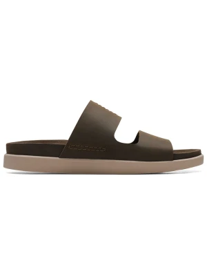 Clarks Skórzane klapki "Sunder Coast" w kolorze oliwkowym rozmiar: 44,5