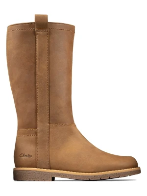 Clarks Skórzane kozaki "Comet Wild" w kolorze jasnobrązowym rozmiar: 28