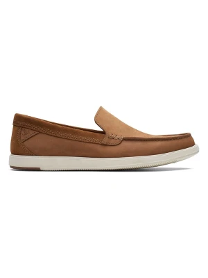 Clarks Skórzane mokasyny "Bratton" w kolorze jasnobrązowym rozmiar: 42