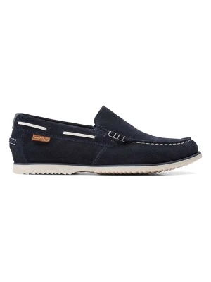 Clarks Skórzane mokasyny "Noonan" w kolorze granatowym rozmiar: 41,5