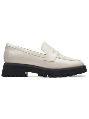 Clarks Skórzane mokasyny "Stayso Edge" w kolorze kremowym rozmiar: 40