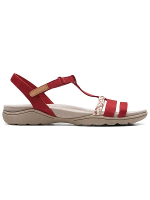 Clarks Skórzane sandały "Amanda Tealite" w kolorze czerwonym rozmiar: 39,5