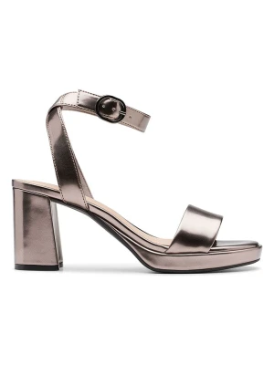 Clarks Skórzane sandały "Ambyrlyn Bay" w kolorze złotym rozmiar: 39,5