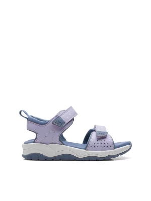 Clarks Skórzane sandały w kolorze fioletowym rozmiar: 25