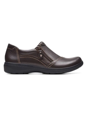 Clarks Skórzane slippersy "Carleigh Ray" w kolorze brązowym rozmiar: 37