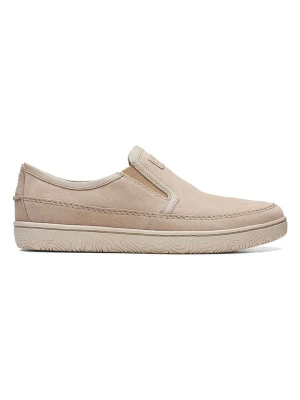 Clarks Skórzane slippersy "Hodson" w kolorze beżowym rozmiar: 41,5