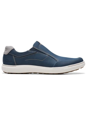 Clarks Skórzane slippersy "Mapstone Step" w kolorze granatowym rozmiar: 42,5