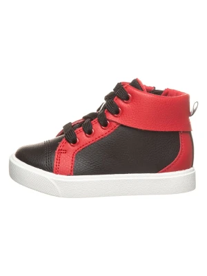 Clarks Skórzane sneakersy "City Oasis" w kolorze czarno-czerwonym rozmiar: 22