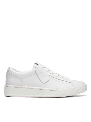 Clarks Skórzane sneakersy "CraftCup Walk" w kolorze białym rozmiar: 41