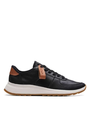 Clarks Skórzane sneakersy "DashLite Run" w kolorze czarno-jasnobrązowym rozmiar: 37