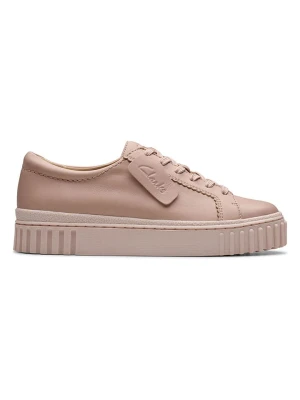 Clarks Skórzane sneakersy "Lea" w kolorze jasnoróżowym rozmiar: 38