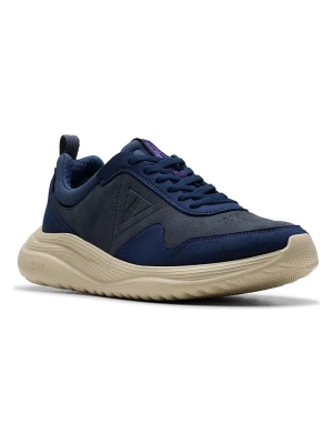 Clarks Skórzane sneakersy "Lt360" w kolorze granatowym rozmiar: 42