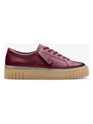 Clarks Skórzane sneakersy "Mayhill Walk" w kolorze bordowym rozmiar: 39