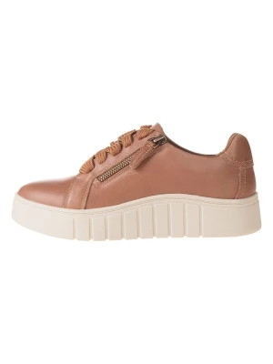 Clarks Skórzane sneakersy "Mykah Joy" w kolorze jasnobrązowym rozmiar: 39