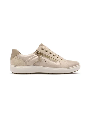 Clarks Skórzane sneakersy "Nalle Zen" w kolorze beżowym rozmiar: 41, 5