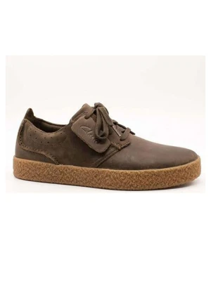 Clarks Skórzane sneakersy "Street hill Lace" w kolorze oliwkowym rozmiar: 40