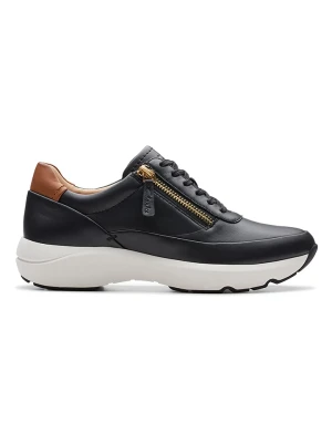 Clarks Skórzane sneakersy "Tivoli Zip" w kolorze czarnym rozmiar: 38
