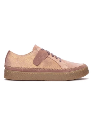 Clarks Skórzane sneakersy "Barleigh Lace" w kolorze beżowym rozmiar: 37,5