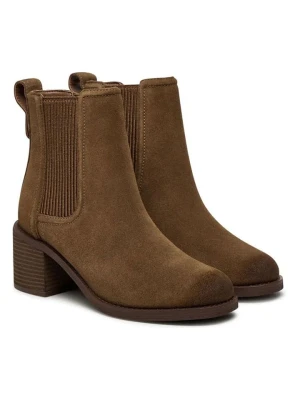Clarks Skórzane sztyblety "Chamberly Top" w kolorze jasnobrązowym rozmiar: 39