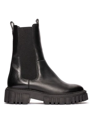Clarks Skórzane sztyblety "Page" w kolorze czarnym rozmiar: 41