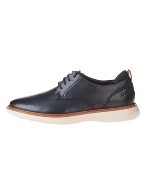 Clarks Skórzane trzewiki "Brantin Plain" w kolorze granatowym rozmiar: 42