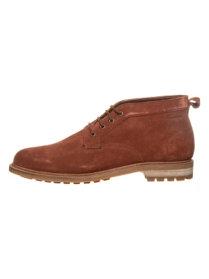 Clarks Skórzane trzewiki "Foxwell" w kolorze brązowym rozmiar: 41