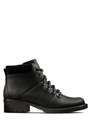 Clarks Skórzane trzewiki w kolorze czarnym rozmiar: 39