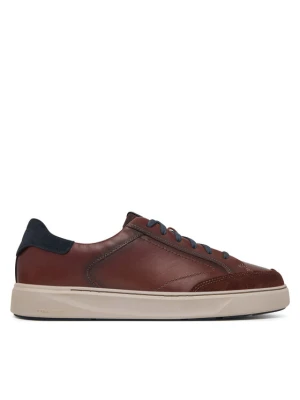 Clarks Sneakersy Code C Tie 26328042 Brązowy ciemny