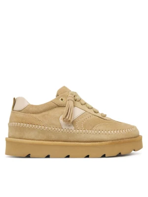 Clarks Sneakersy Meare Eve 26328097 Brązowy jasny