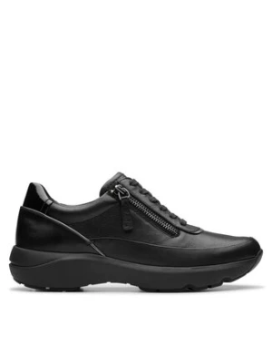 Clarks Sneakersy Tivoli Zip 26178732 Czarny