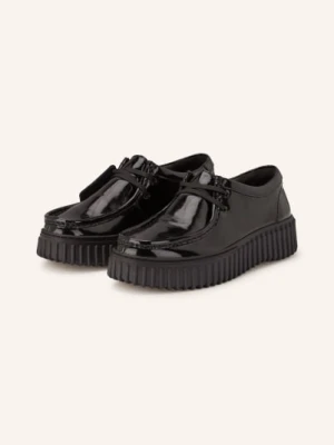 Clarks Sznurowadło Lakierowane Torhill Bee schwarz