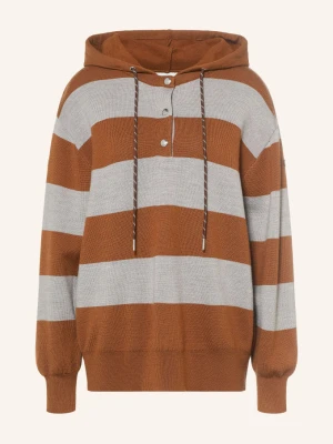 Claudie Pierlot Bluza Z Kapturem Z Mieszanki Materiałów beige