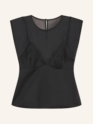 Claudie Pierlot Bluzka Bez Rękawów Z Mieszanki Materiałów schwarz