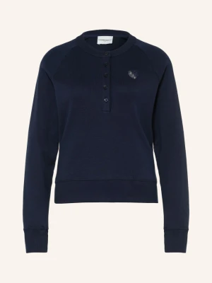 Claudie Pierlot Bluzka Typu Henley blau GRANATOWY