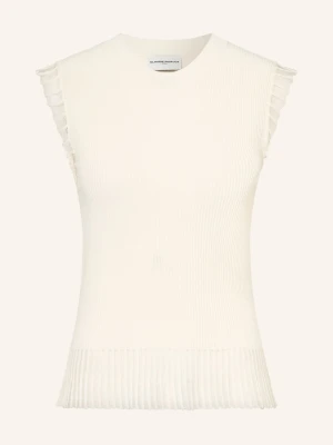 Claudie Pierlot Bluzka Z Dzianiny weiss ECRU
