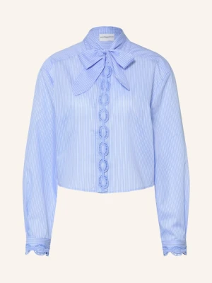 Claudie Pierlot Bluzka Z Odpinanym Kokardką I Koronką blau